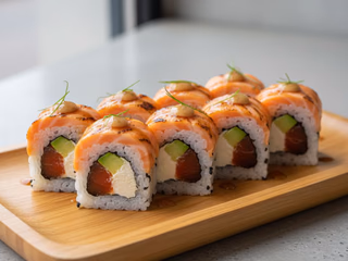 Uramaki New Sake Roll served at Hito